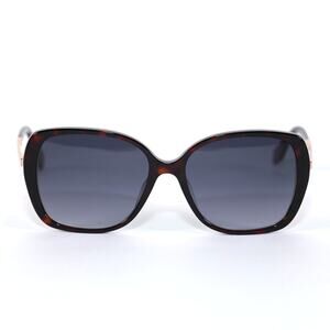 Marc Jacobs Womens Oval Butterfly Sunglasses-Black Brown Tortoise/Dark Grey-NWT